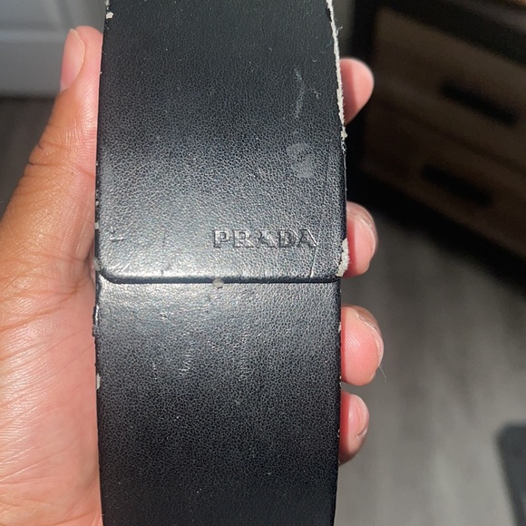 Y2K PRADA Gradient Unisex Sunglasses Black Tan Made in Italy SPR09B 60 5AZ-3N1 - Picture 6 of 13